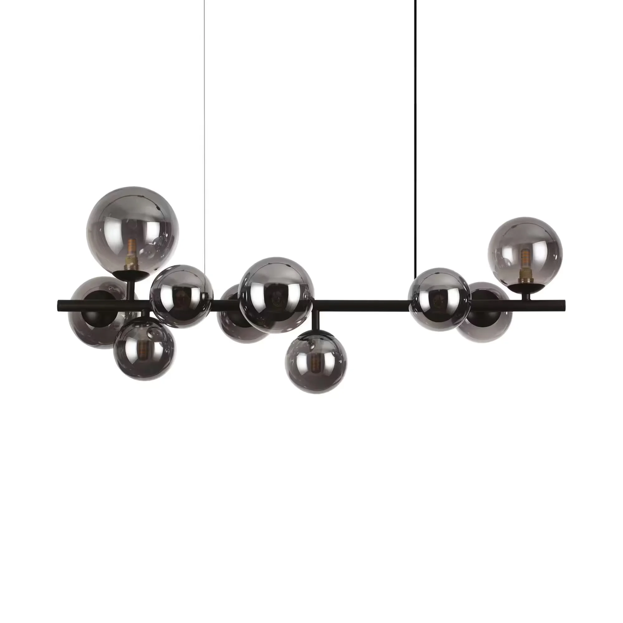 Φωτογραφία προϊόντος: Ideal lux Perlage sp10 Φωτιστικό κρεμαστό Φιμέ Μαύρο Σατινέ