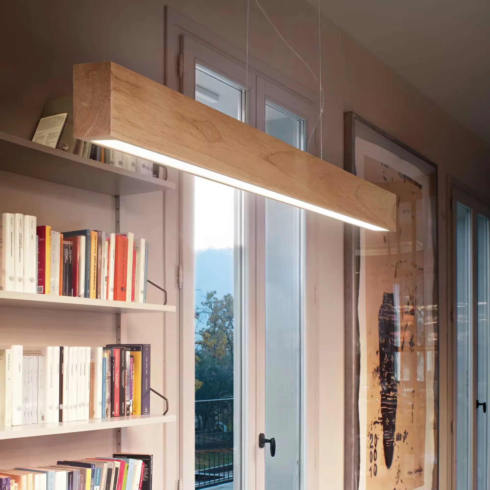 Φωτογραφία προϊόντος: Ideal lux Craft sp Κρεμαστό φωτιστικό ράγα Ξύλο