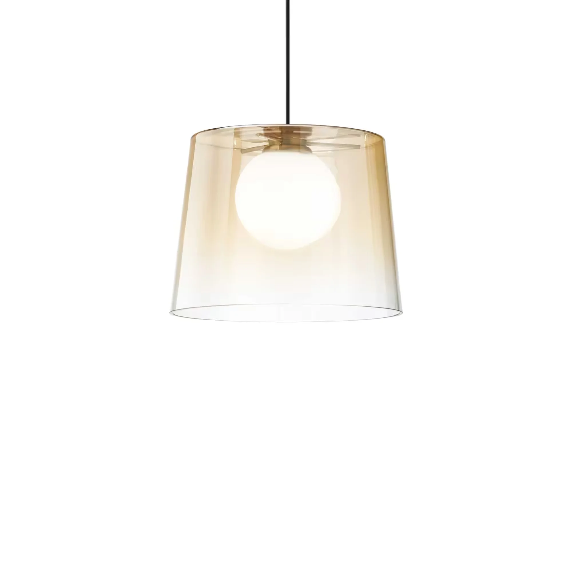 Φωτογραφία προϊόντος: Ideal lux Fade sp1 Μοντέρνο κρεμαστό φωτιστικό μονόφωτο Μελί Μαύρο