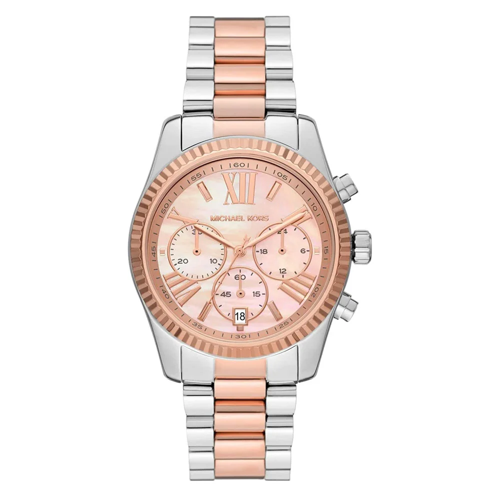Φωτογραφία προϊόντος: MICHAEL KORS Lexington Chronograph Two Tone Stainless Steel Bracelet MK7219