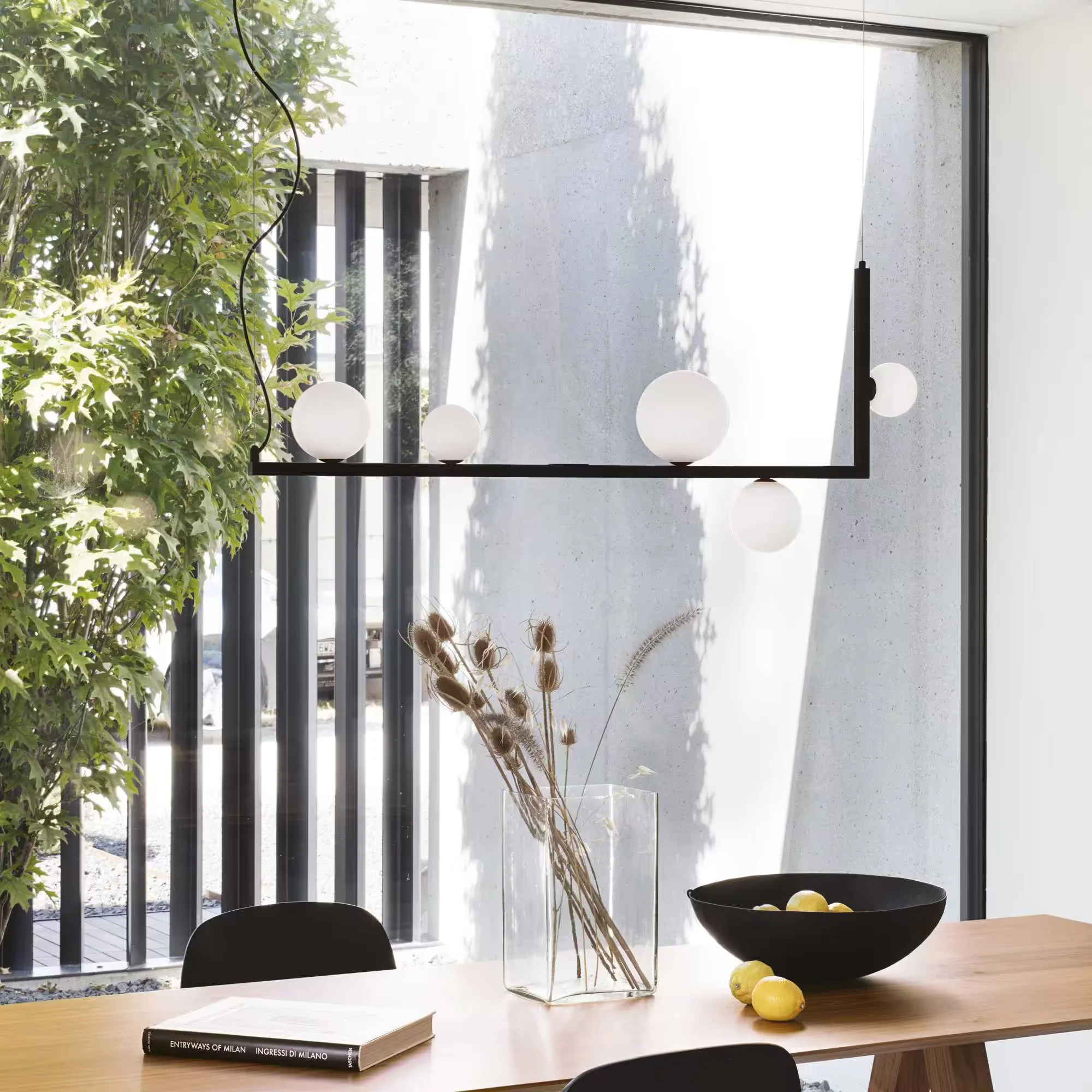 Φωτογραφία προϊόντος: Ideal lux Birds sp5 273648 φωτιστικό κρεμαστό ράγα Μαύρο
