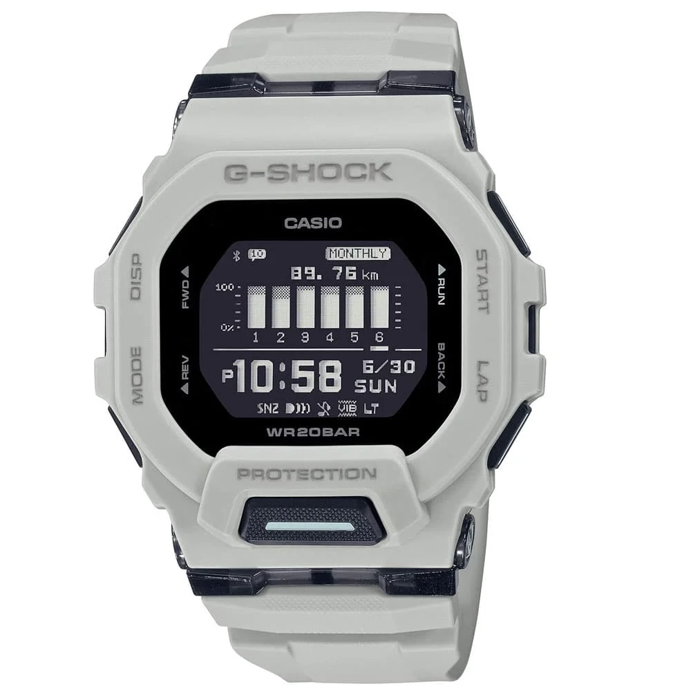 Φωτογραφία προϊόντος: CASIO G-SHOCK Smartwatch Chronograph Grey Rubber Strap GBD-200UU-9ER