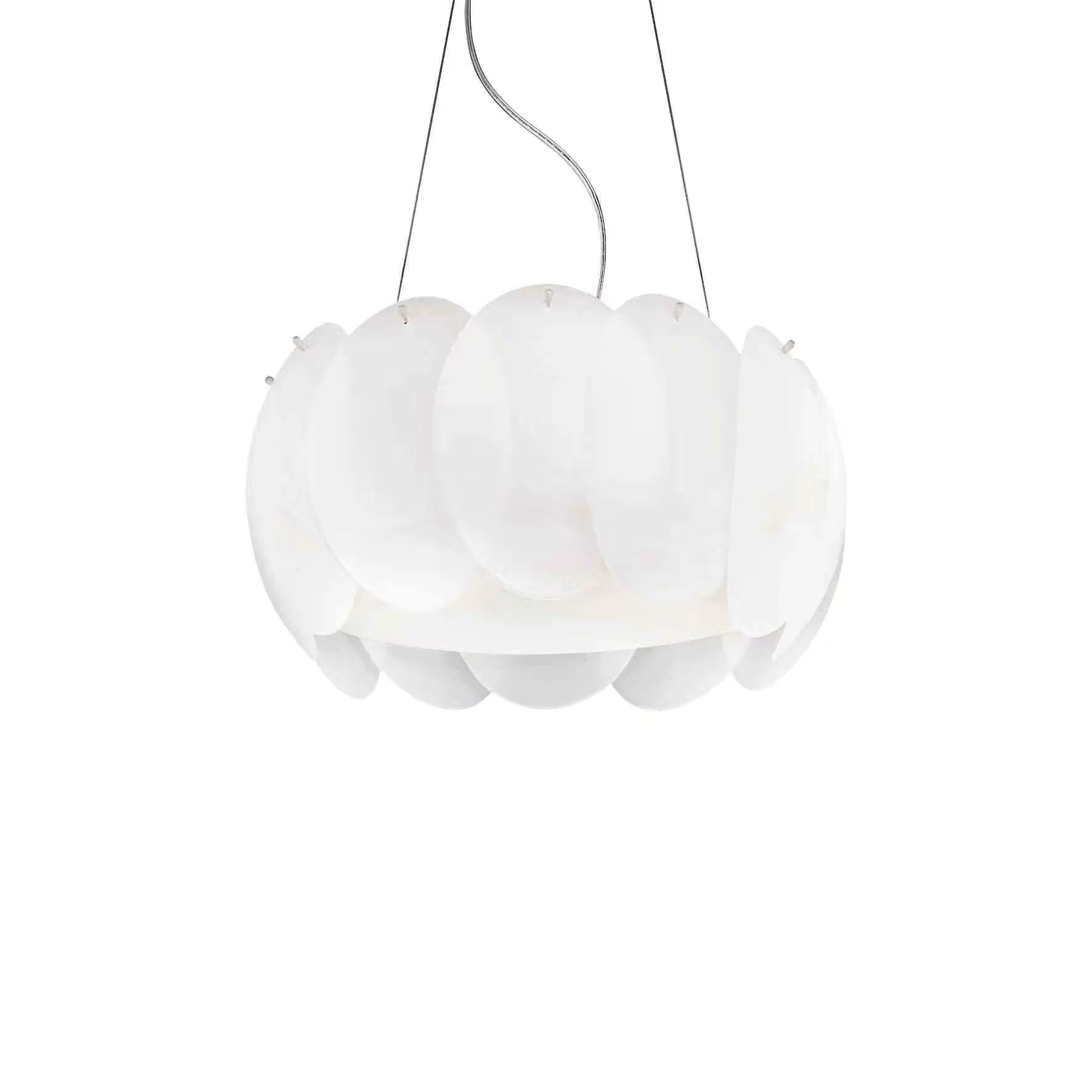 Φωτογραφία προϊόντος: Ideal lux Ovalino sp Φωτιστικό κρεμαστό Ø 440 x H 210 min 460 / max 1200 mm Άσπρο