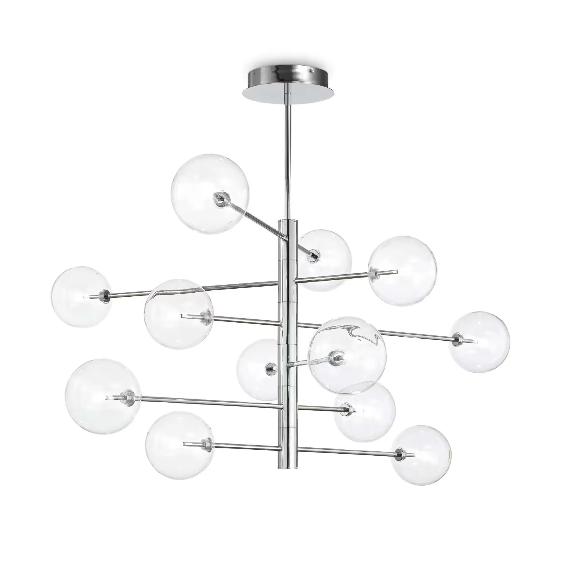 Φωτογραφία προϊόντος: Ideal lux Equinoxe sp Κρεμαστό φωτιστικό Ø 1240 x H 905 mm Χρώμιο Διάφανο