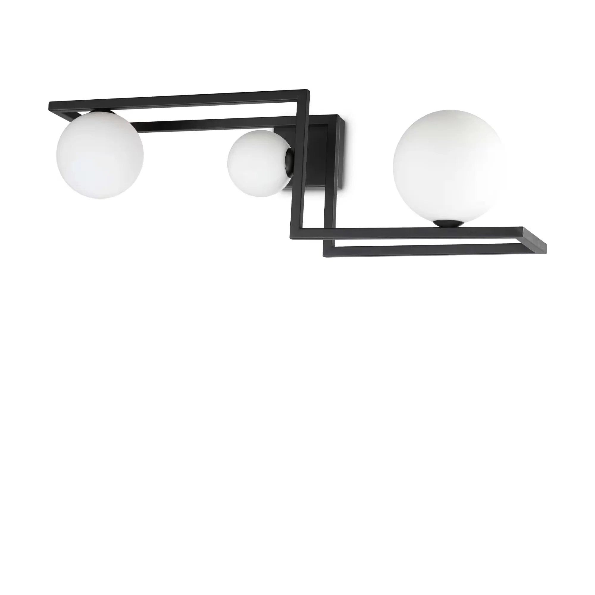 Φωτογραφία προϊόντος: Ideal lux Angolo pl3 Φωτιστικό οροφής Μαύρο