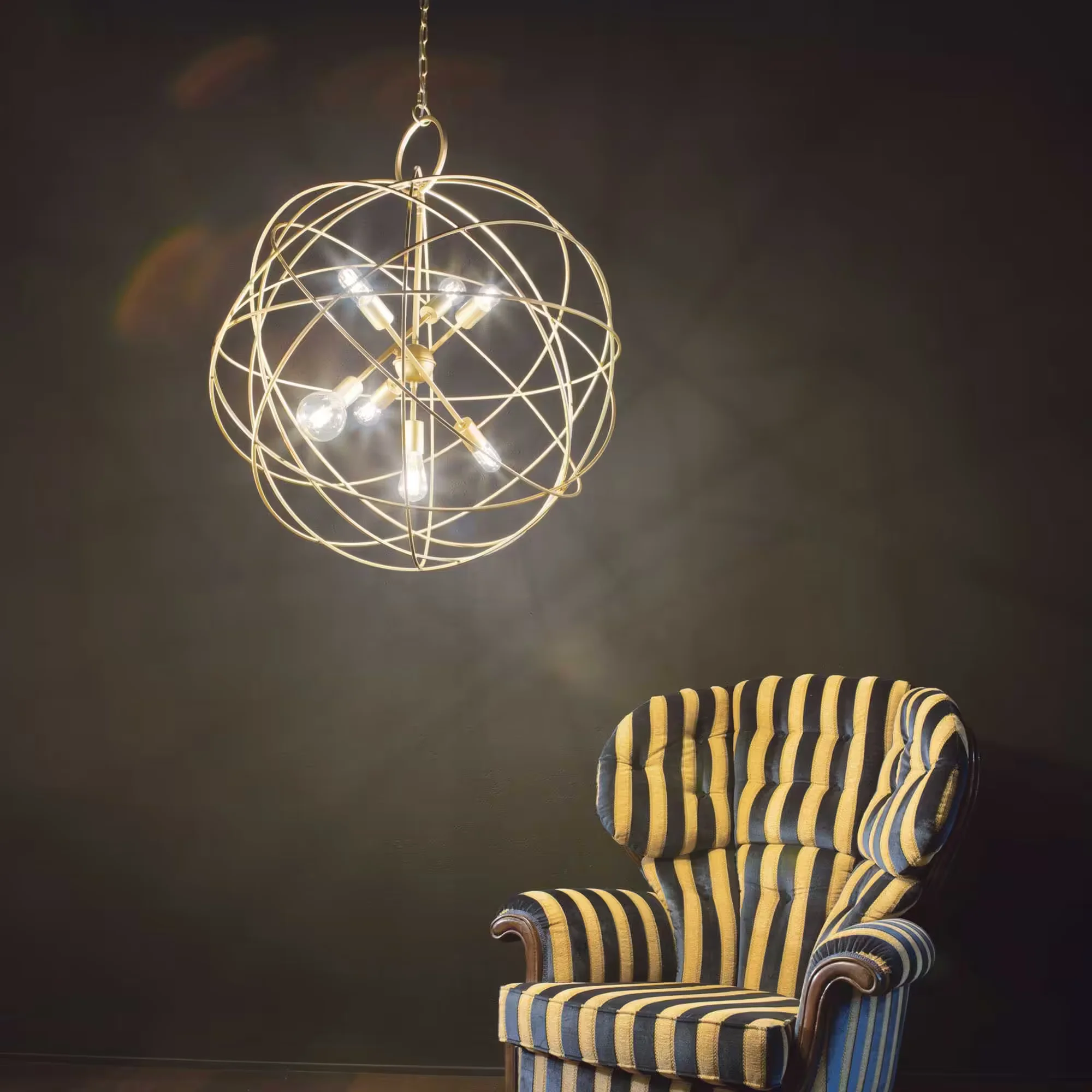 Φωτογραφία προϊόντος: Ideal lux Konse sp7 φωτιστικό κρεμαστό χρυσό
