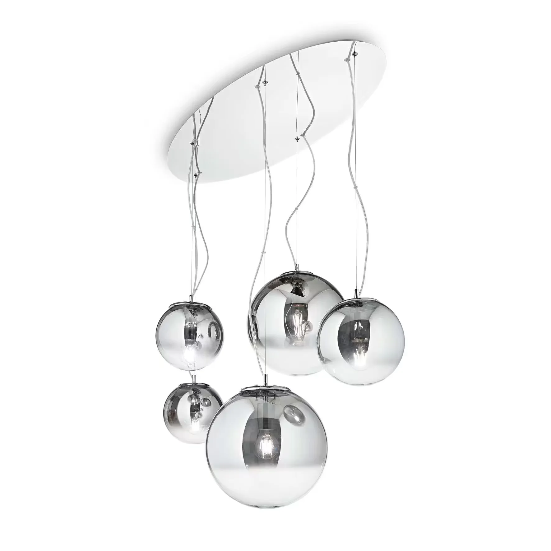 Φωτογραφία προϊόντος: Ideal lux Mapa clear Fade Chrome sp5 φωτιστικό κρεμαστό Χρώμιο