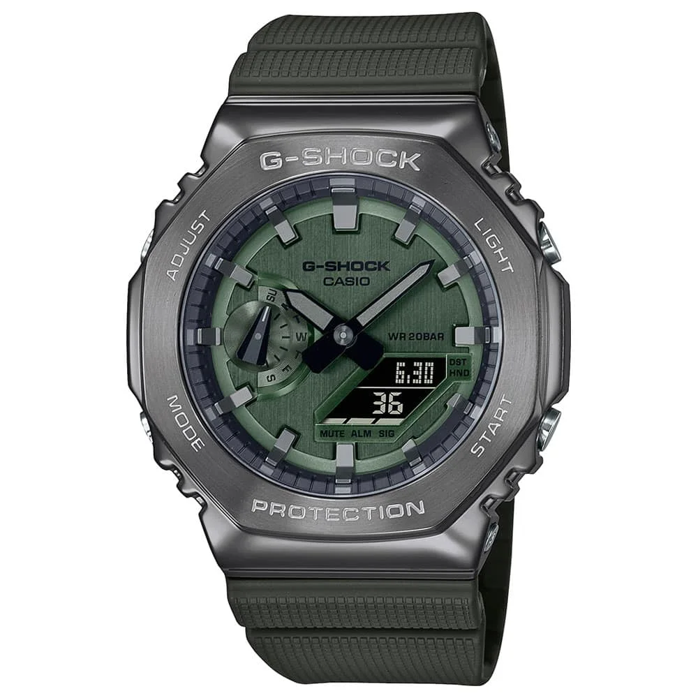 Φωτογραφία προϊόντος: CASIO G-Shock Chronograph Green Resin Strap GM-2100B-3AER