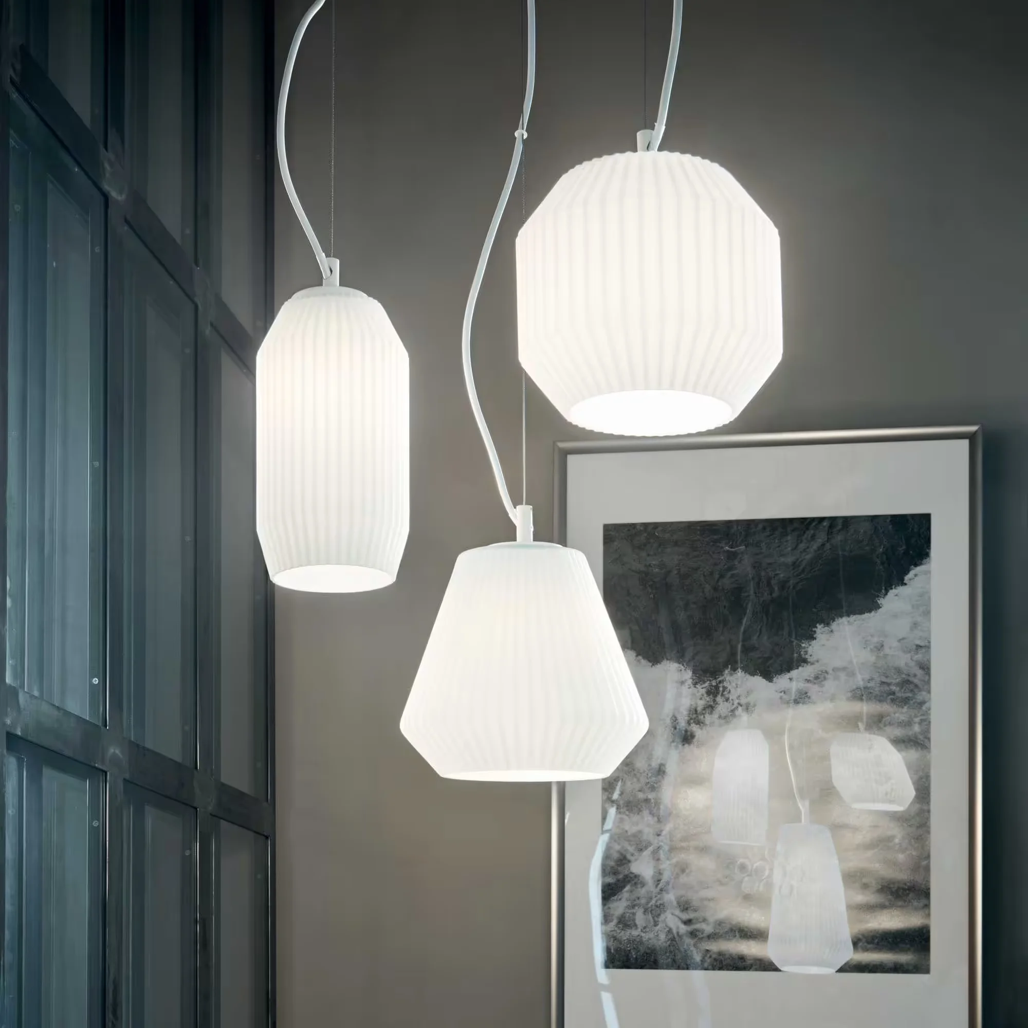 Φωτογραφία προϊόντος: Ideal lux Origami sp3 Μοντέρνο Κρεμαστό Φωτιστικό Τρίφωτο