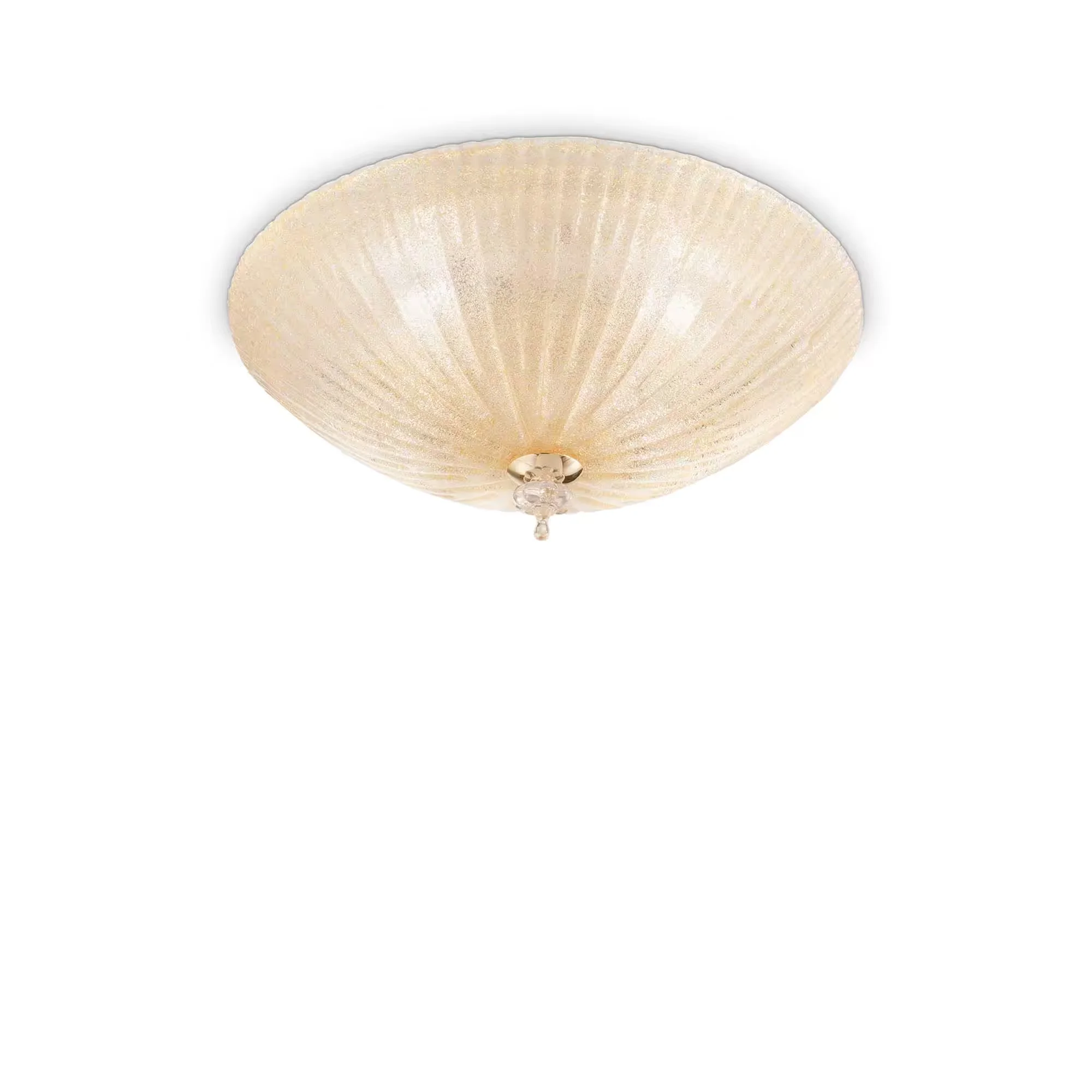Φωτογραφία προϊόντος: Ideal lux Shell Πλαφονιέρα Ø 400 x H 120 mm Μελί Χρυσό Χρώμιο