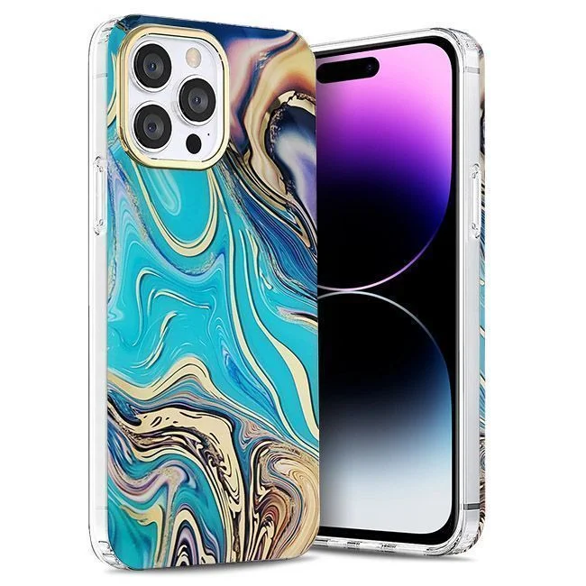 Φωτογραφία προϊόντος: Orso Marble Silicone Case Azzurro iPhone 14 Pro