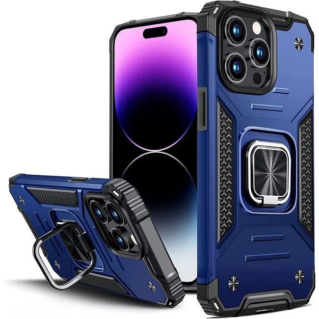Φωτογραφία προϊόντος: Armor Ringstand Case Blue iPhone 14 Pro