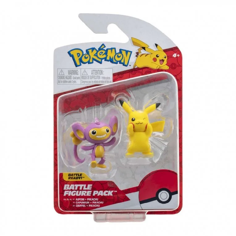 Φωτογραφία προϊόντος: Pokemon Φιγούρες W11Aipom + Pikachu Wave – Jazwares JW095007-E
