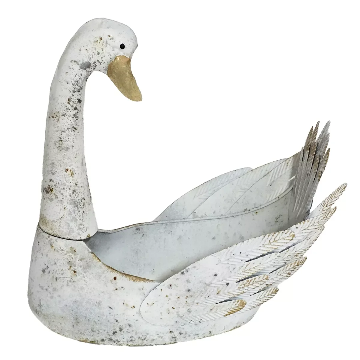 Φωτογραφία προϊόντος: Artekko Duck Μεταλλική Διακοσμητική Πάπια σε Λευκή Πατίνα (44x28x41)cm 44x28x41