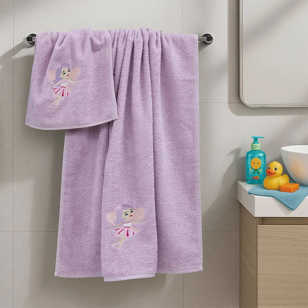 Φωτογραφία προϊόντος: Lino Home LINO Σετ Πετσέτες Παιδικές 2 τμχ (50x90,70x140) Hada Λιλά