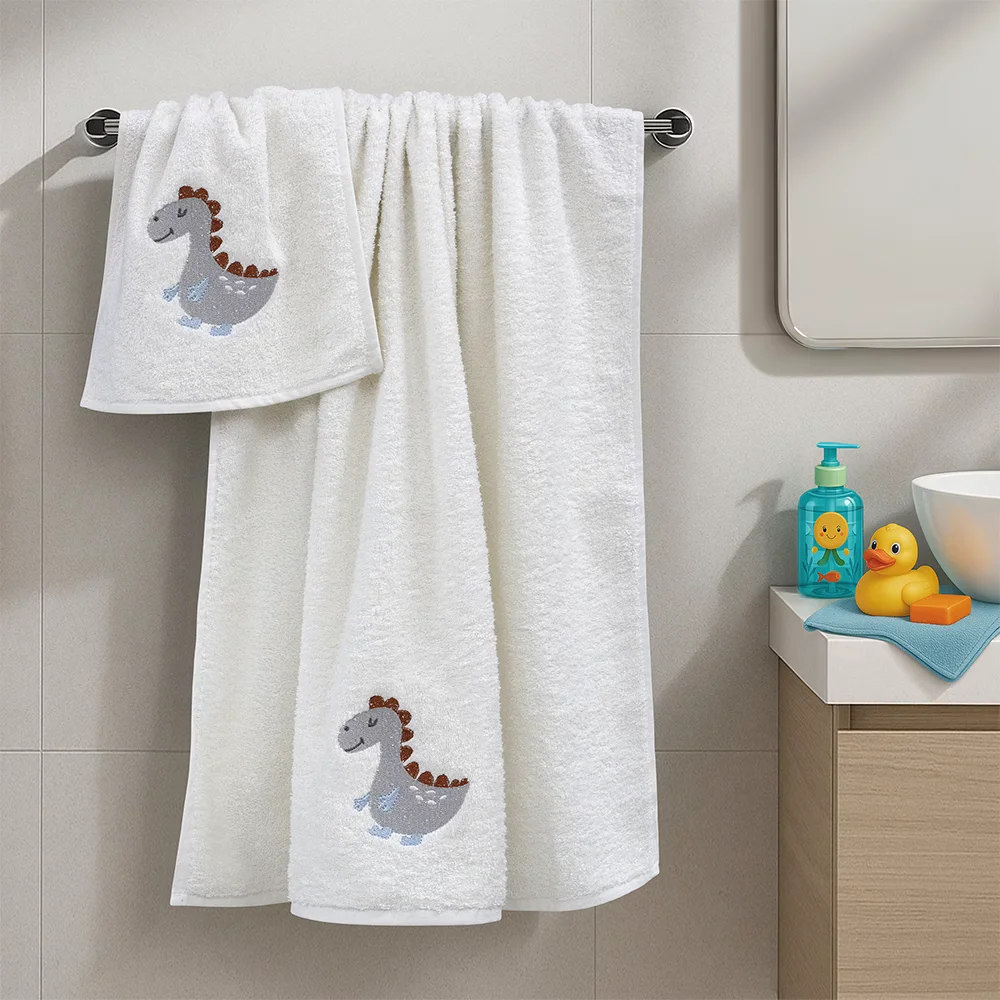 Φωτογραφία προϊόντος: Lino Home LINO Σετ Πετσέτες 2 Τεμαχίων Κεντητές Lagarto Λευκό