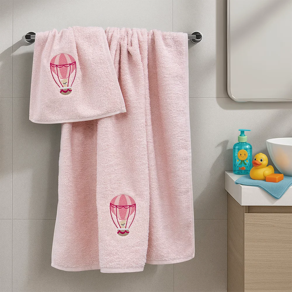 Φωτογραφία προϊόντος: Lino Home LINO Σετ Πετσέτες Παιδικές 2 τμχ (50x90,70x140) Paloncino Ροζ