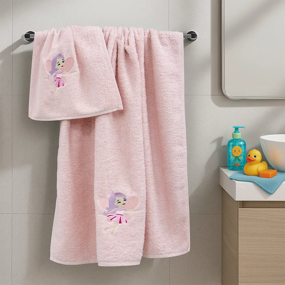 Φωτογραφία προϊόντος: Lino Home LINO Σετ Πετσέτες Παιδκές 2 τμχ (50x90,70x140) Hada Ροζ