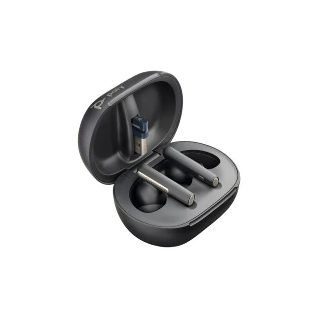 Φωτογραφία προϊόντος: POLY VOYAGER FREE 60+ UC M CARBON BLACK EARBUDS + BT700 USB-C ADAPTER + TOUCHSCREEN CHARGE CASE