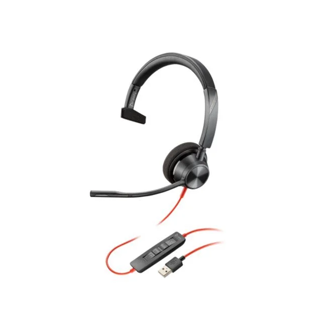 Φωτογραφία προϊόντος: POLY BLACKWIRE 3220 STEREO USB-C HEADSET + USB C/A ADAPTER