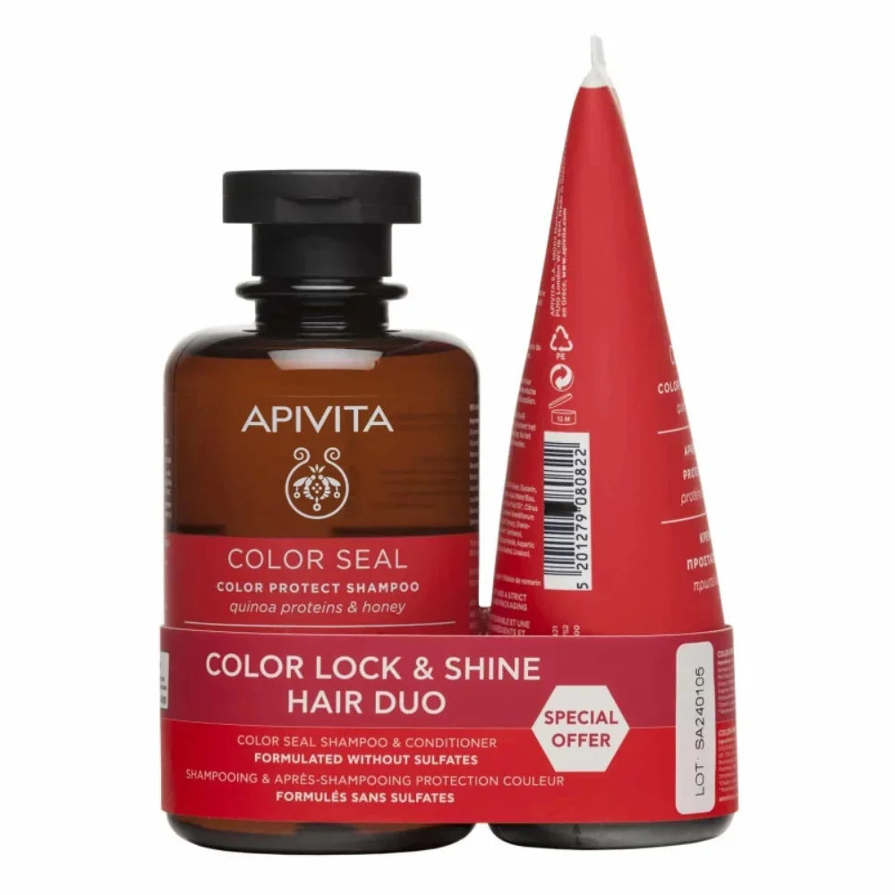 Φωτογραφία προϊόντος: Apivita Promo Color Seal Σαμπουάν για Προστασία Χρώματος 250ml +amp; Μαλακτική Κρέμα 150ml