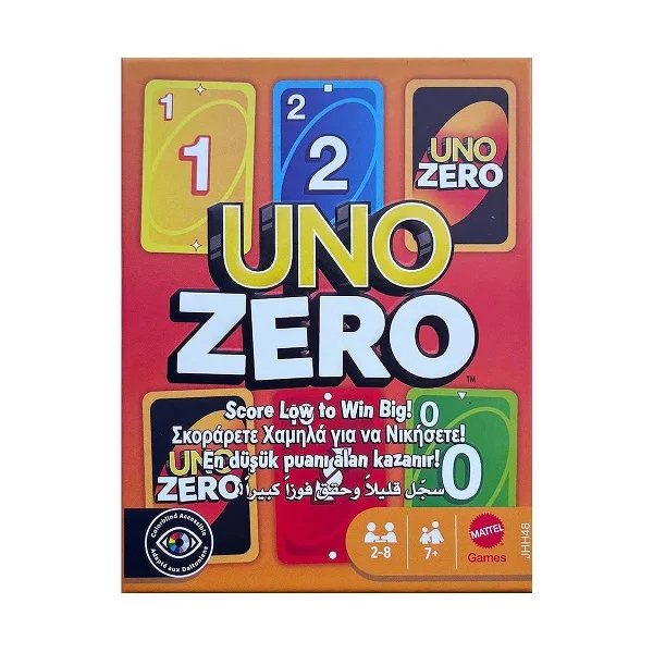 Φωτογραφία προϊόντος: Mattel Επιτραπέζιο Παιχνίδι Uno Zero για 2-8 Παίκτες JHH48