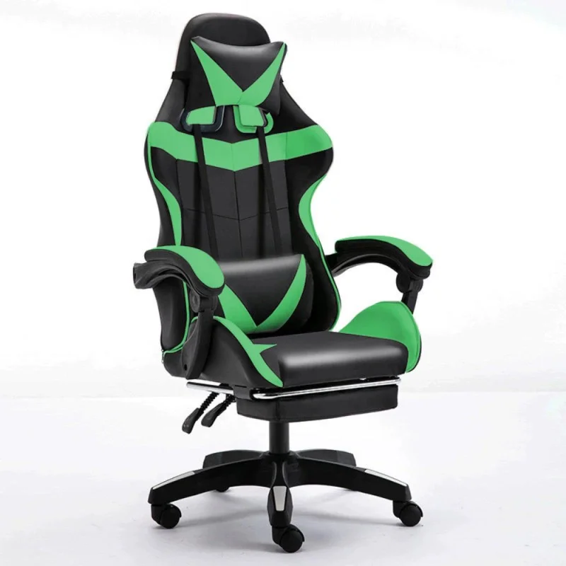 Φωτογραφία προϊόντος: Καρέκλα Gaming BPRO Δερματίνης με μοναδικό design 60cm x 50cm ρυθμιζόμενο ύψος 118-128 GREEN/BLACK