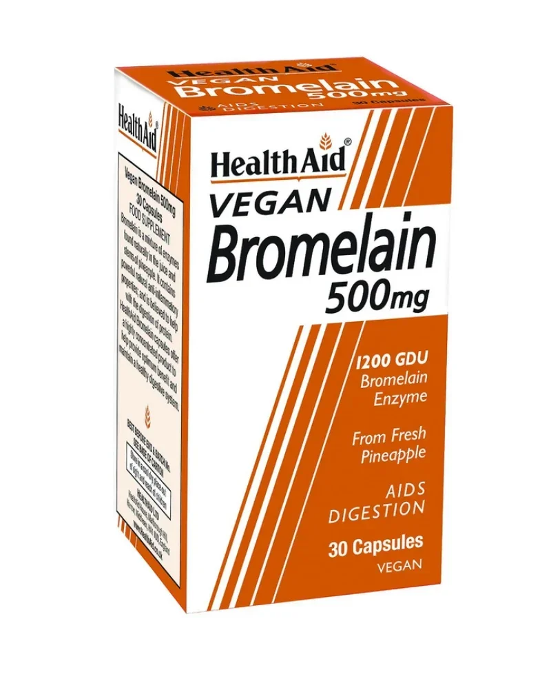 Φωτογραφία προϊόντος: Health Aid Vegan Bromelain 500mg 1200GDU 30Caps - OEM