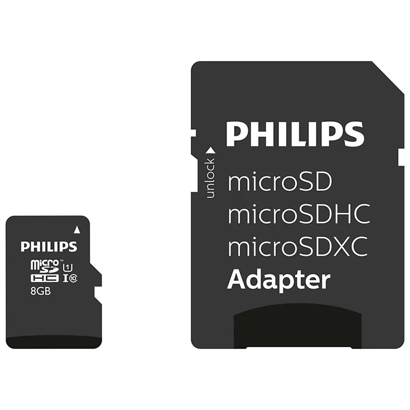 Φωτογραφία προϊόντος: Philips Micro SDHC Card 8GB Class 10 UHS-I U1 incl. Adapter FM08MP45B/00