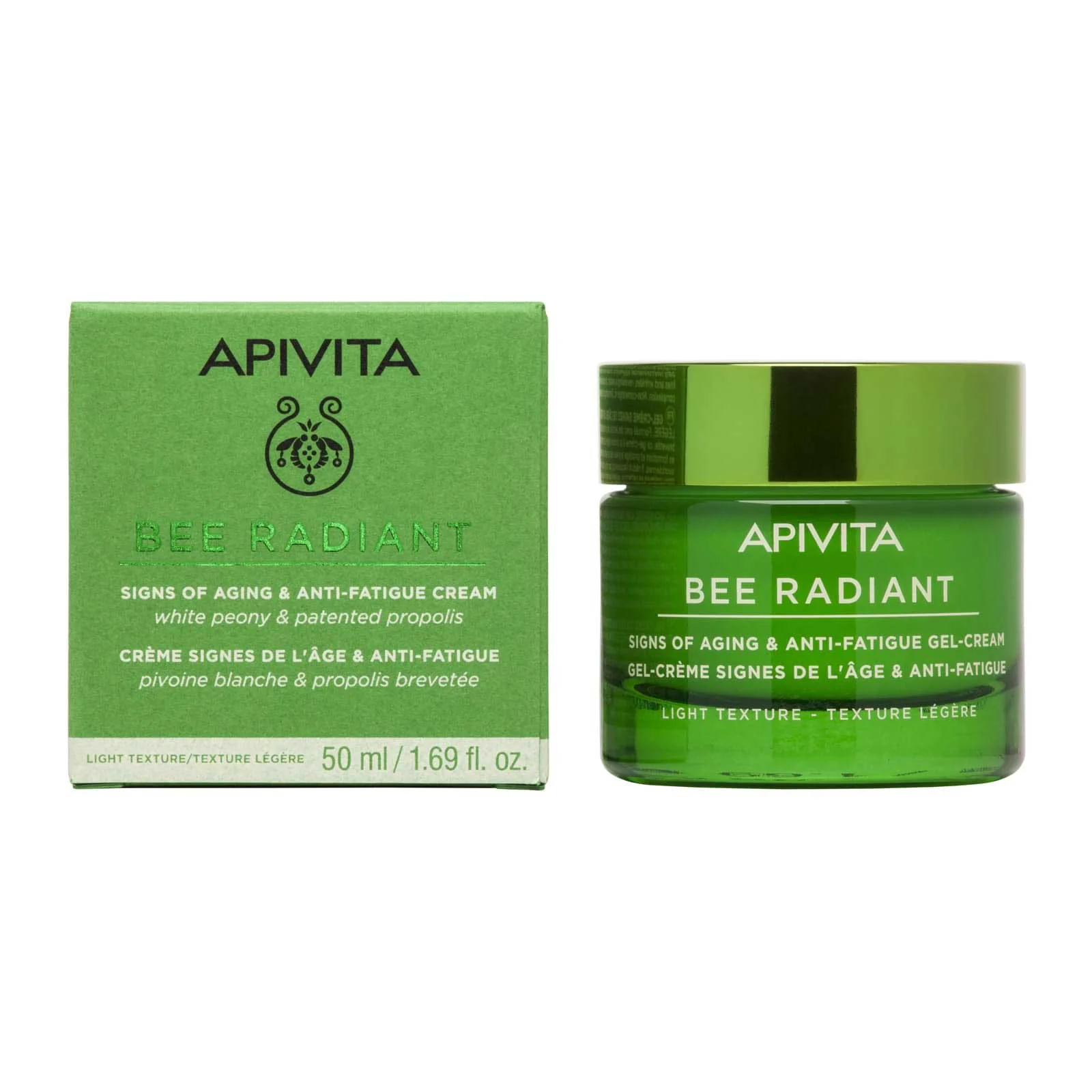Φωτογραφία προϊόντος: APIVITA BEE RADIANT Κρέμα-Gel για Σημάδια Γήρανσης +amp; Ξεκούραστη Όψη με Λευκή Παιώνια +amp; Πατενταρισμένη Πρόπολη (ελαφριά υφή) 50ml