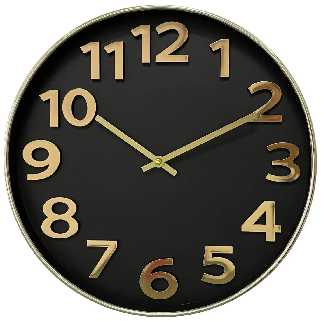 Φωτογραφία προϊόντος: ArteLibre Ρολόι Τοίχου Μαύρο/Χρυσό Πλαστικό Φ36x4.2cm