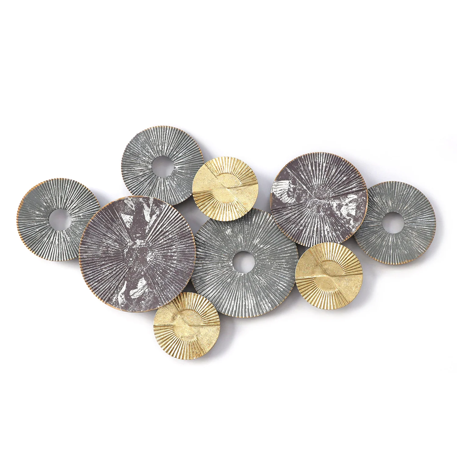Φωτογραφία προϊόντος: ArteLibre Διακοσμητικό Τοίχου Κύκλοι Μέταλλο 80x44x5cm