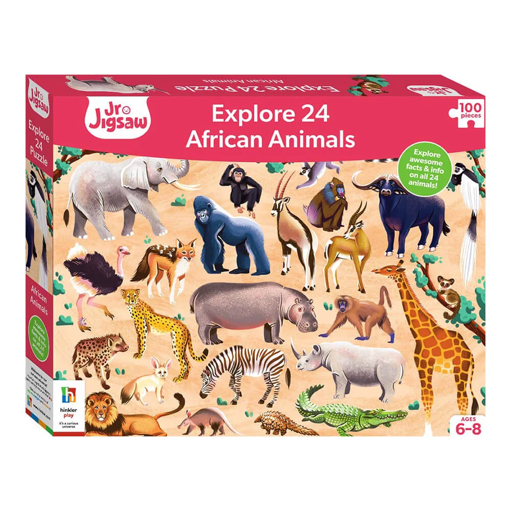 Φωτογραφία προϊόντος: Hinkler Jr. Jigsaw Explore Τα ζώα της Αφρικής - Παζλ 100 κομματιών