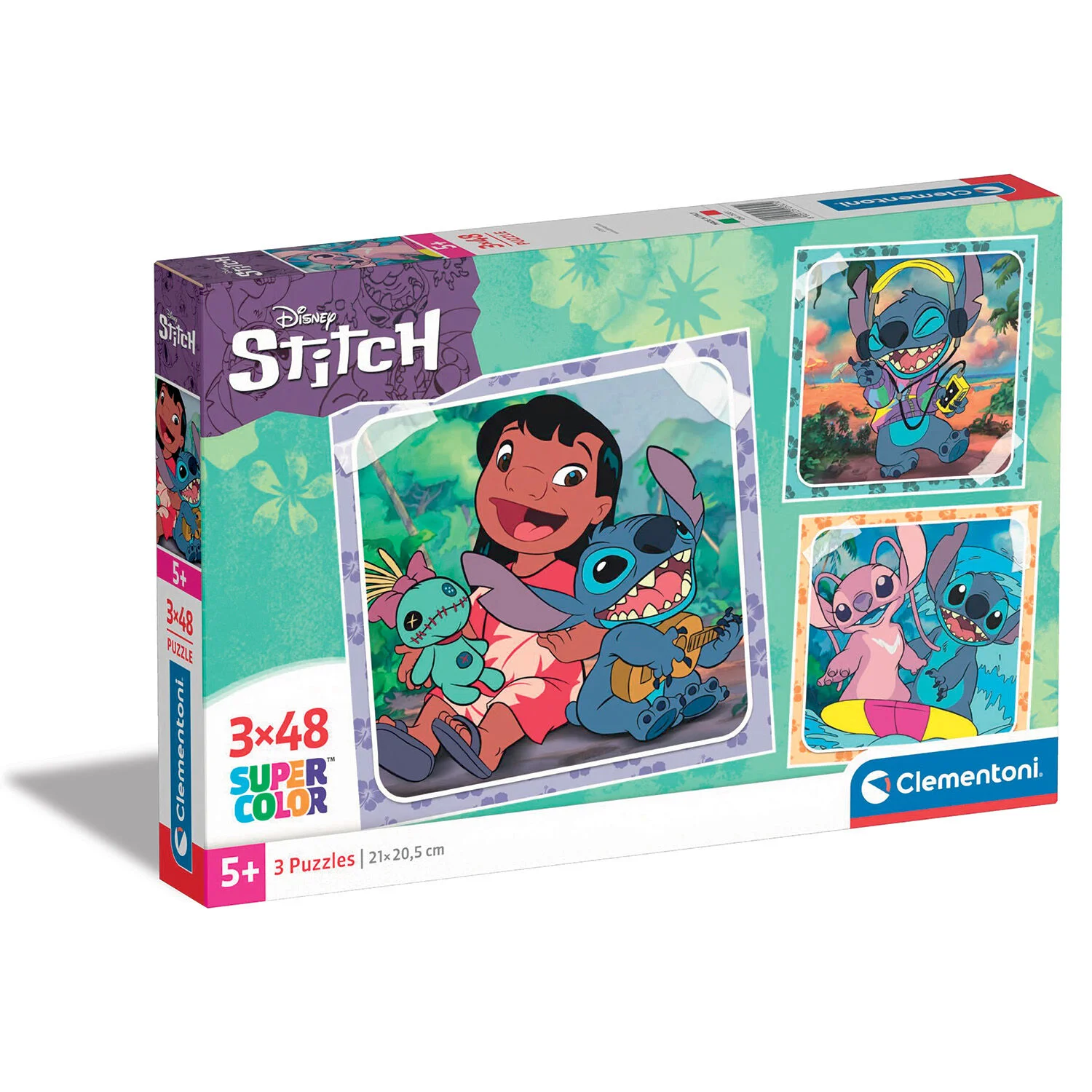 Φωτογραφία προϊόντος: Clementoni Παιδικό Παζλ Super Color Disney Stitch 3x48 τμχ