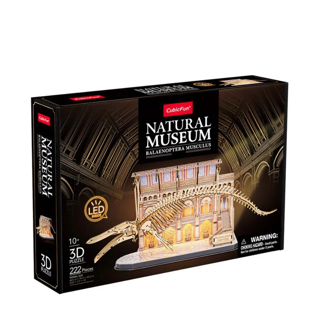 Φωτογραφία προϊόντος: CubicFun Natural Museum Μπλε Φάλαινα με LED - 3d Puzzle 222τμχ
