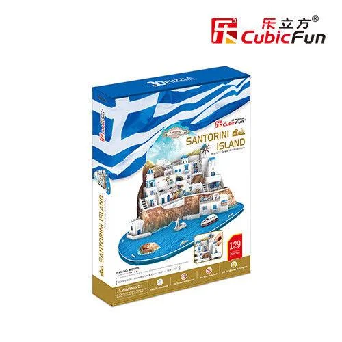 Φωτογραφία προϊόντος: CubicFun Σαντορίνη - 3d Puzzle 129τμχ