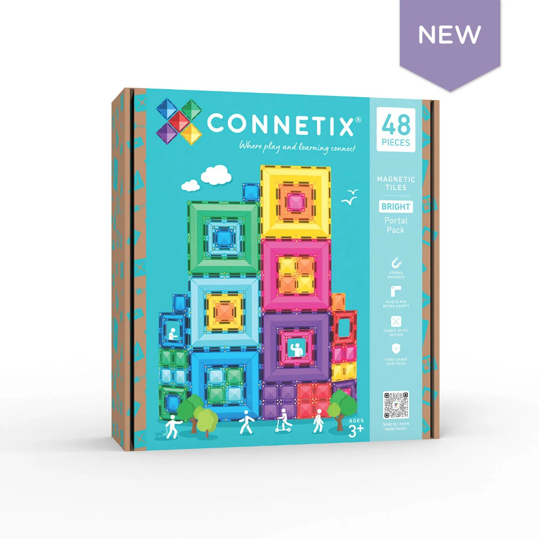 Φωτογραφία προϊόντος: Connetix Μαγνητικά τουβλάκια κατασκευών 48 piece Bright Portal Pack