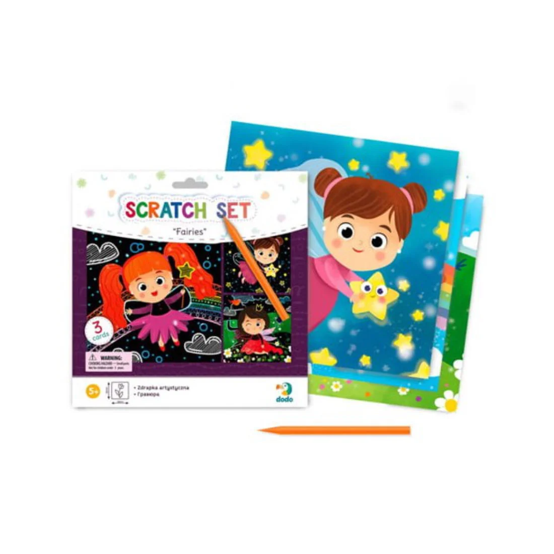 Φωτογραφία προϊόντος: Dodo Toys Κάρτα Ζωγραφικής με Ξυστό "Νεράιδες" – Scratch Card Fairies