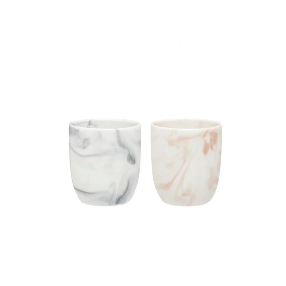 Φωτογραφία προϊόντος: Plastona Φλυτζάνι espresso marble effect/2χρώματα 8 x 7,5 x 7,5 cm