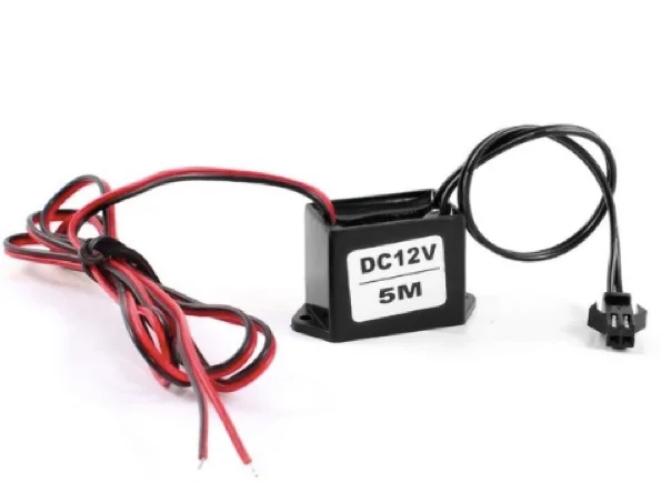 Φωτογραφία προϊόντος: DC 12V EL Wire Neon Glow Strip Light Driver Unit Inverter