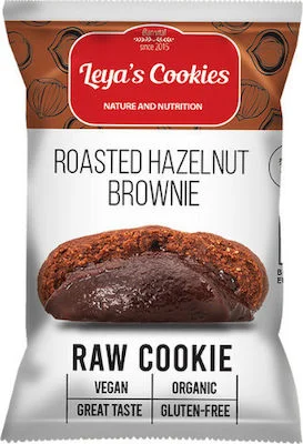 Φωτογραφία προϊόντος: Leya's Cookies Roasted Hazelnut Brownie Raw Cookie ωμό βιολογικό μπισκότο με ψημένο φουντούκι 25 g