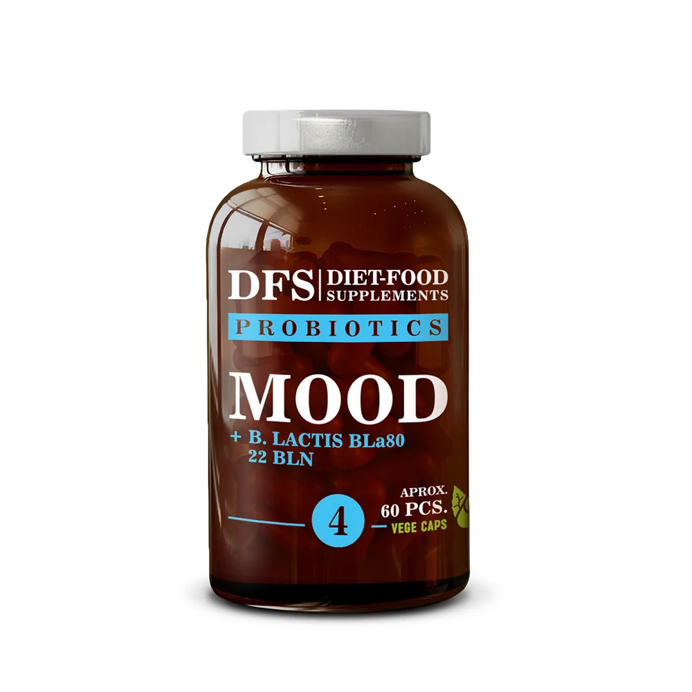 Φωτογραφία προϊόντος: Mood Probiotics (Προβιοτικά για Ενίσχυση της Ψυχικής Διάθεσης, Ευεξία) Diet Food 60caps