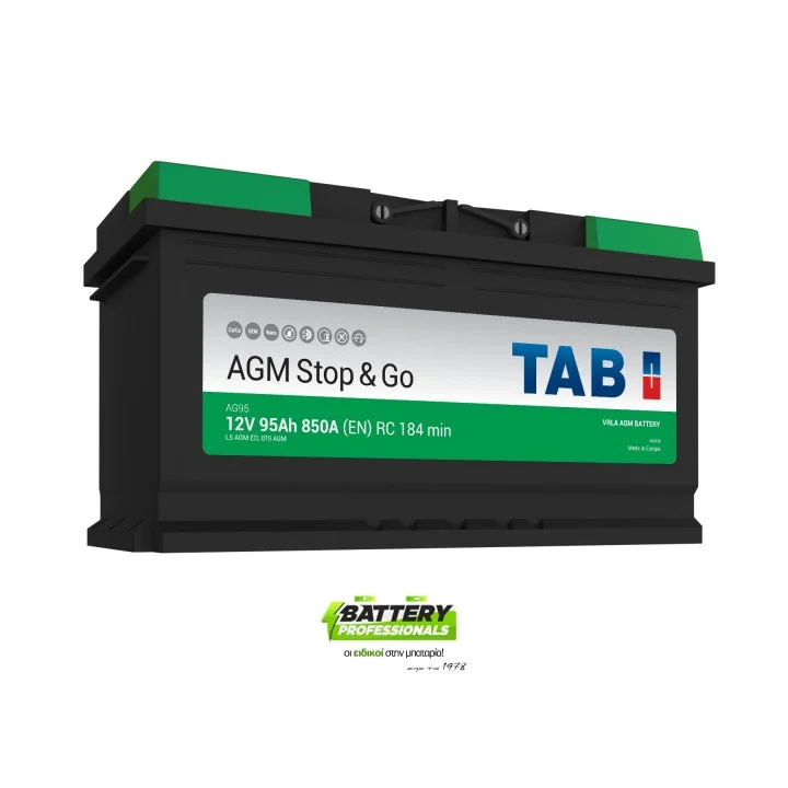 Φωτογραφία προϊόντος: Tab AGM Stop & Go AG95 12V 95Ah