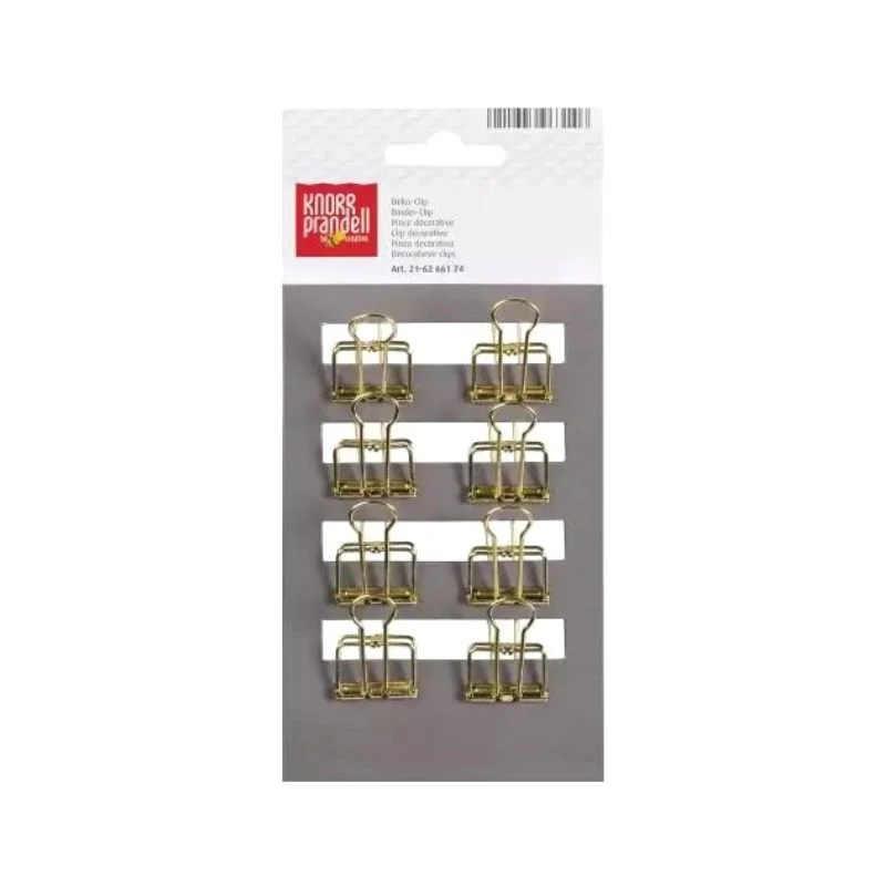 Φωτογραφία προϊόντος: Μεταλλικά Binder Clip Knorr Prandell 8τμχ 20mm Χρυσά 216266174