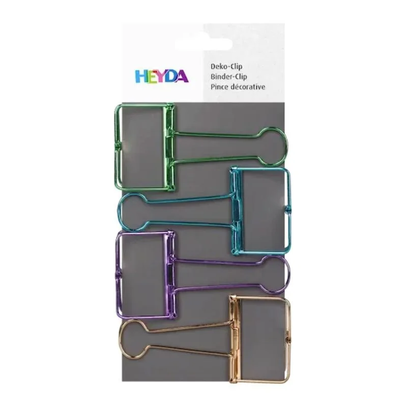 Φωτογραφία προϊόντος: Μεταλλικά Binder Clip Heyda 4τμχ 50mm Πολύχρωμα 216266164