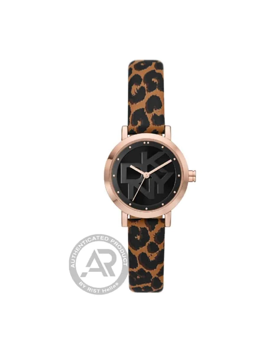 Φωτογραφία προϊόντος: DKNY Soho NY6639 animal print δερμάτινο ροζ χρυσό