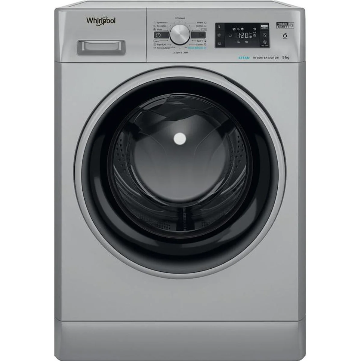 Φωτογραφία προϊόντος: OEM Whirlpool Πλυντήριο Ρούχων 9kg με Ατμό 1400 Στροφών Ασημί FFD 9469 SBSV EU