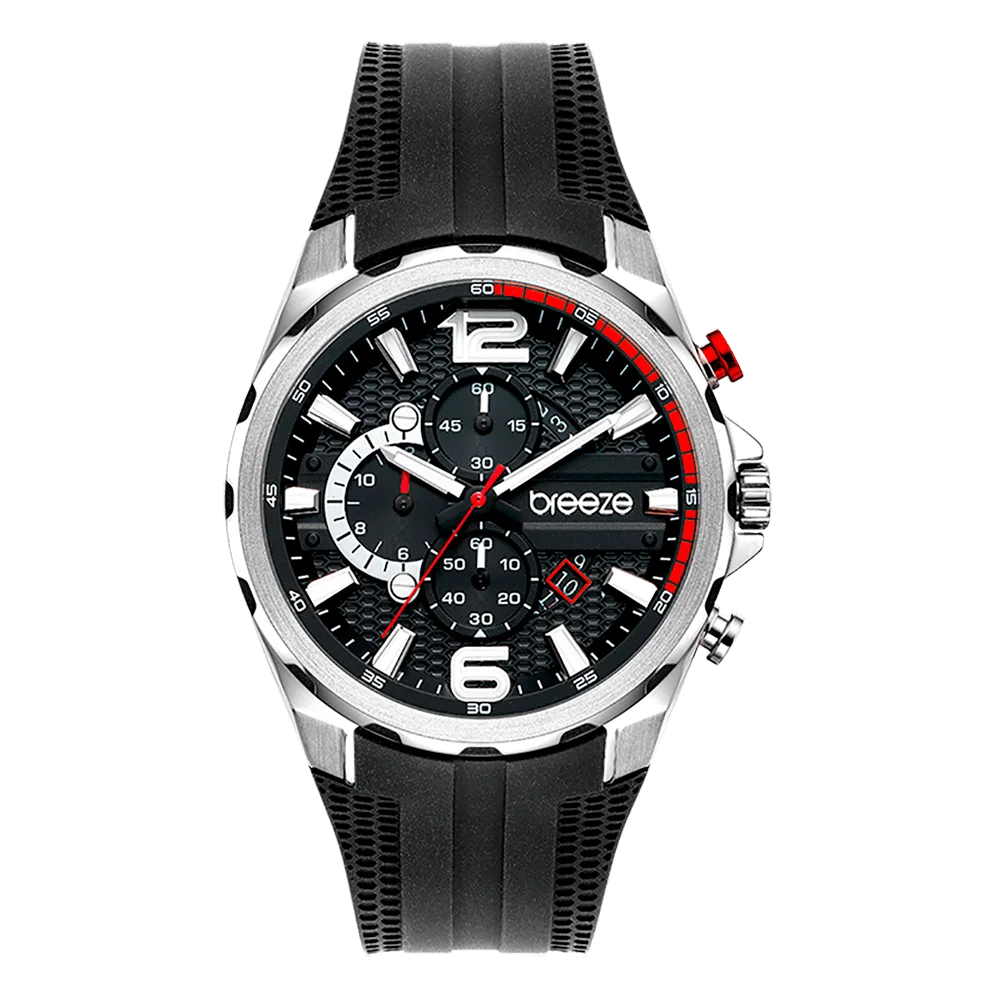 Φωτογραφία προϊόντος: Breeze Intrusio, Men's Watch, Chronograph, Black Rubber Strap 112222.2