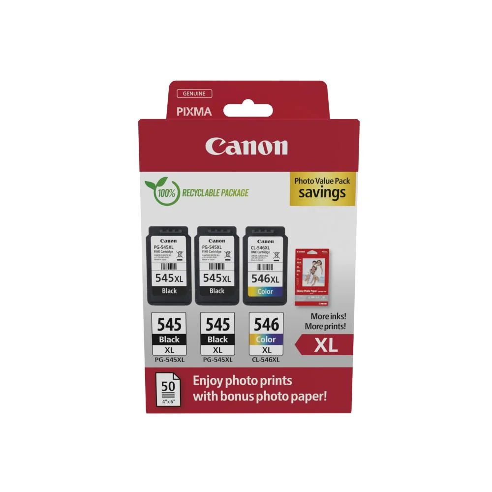 Φωτογραφία προϊόντος: Canon Μελάνι Inkjet PG-545XLx2/CL-546XL Ph. Value Pack (8286B015) (CANCL-546XLPVP)