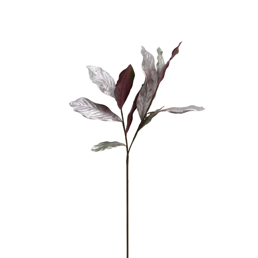 Φωτογραφία προϊόντος: MAGNOLIA LEAVES ΚΛΑΔΙ ΤΕΧΝΗΤΟ 78cm ΥΦΑΣΜΑ ΑΣΗΜΙ ΜΠΟΡΝΤΩ PVC